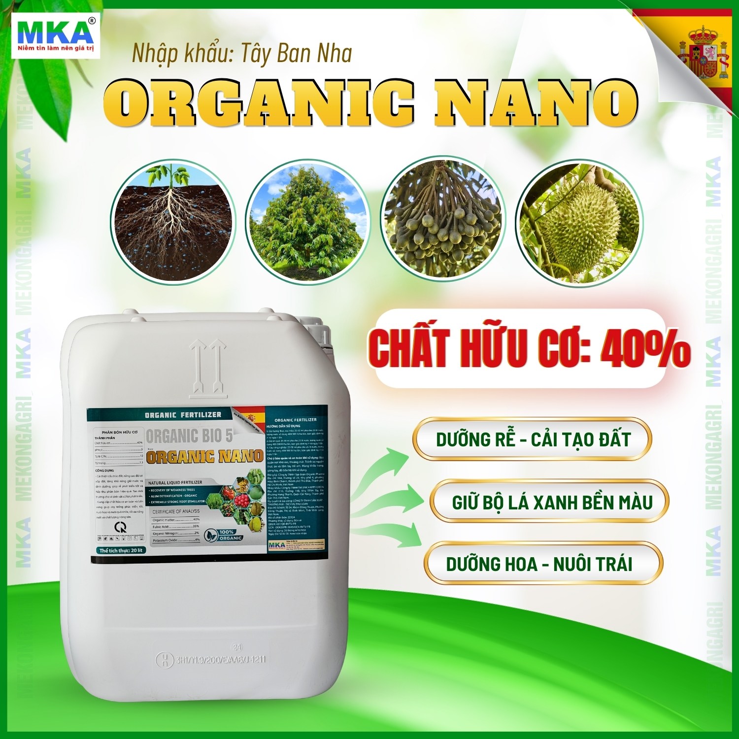 Phân bón hữu cơ Organic Nano MKA